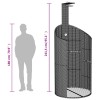 Szürke polyrattan és akácfa kültéri zuhanyzó 100x100x241,5 cm