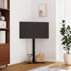 1-szintes fekete sarok tv-állvány 32-65 hüvelyk