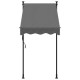 Antracit szövet és acél feltekerhető napellenző 100 x 150 cm