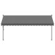 Antracit szövet és acél feltekerhető napellenző 400 x 150 cm