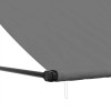 Antracit szövet és acél feltekerhető napellenző 400 x 150 cm