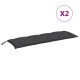 2 db melange antracitszürke szövet kerti padpárna 150x50x7 cm 2 db melange antracitszürke szövet kerti padpárna 150x50x7 cm