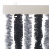 Szürke és fekete zsenília rovarfüggöny 100x220 cm