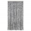 Szürke és fekete és fehér zsenília rovarfüggöny 100 x 200 cm