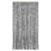 Szürke és fekete és fehér zsenília rovarfüggöny 100x220 cm