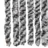Szürke és fekete és fehér zsenília rovarfüggöny 100x220 cm