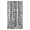 Szürke és fekete és fehér zsenília rovarfüggöny 100 x 230 cm