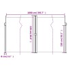 Antracitszürke behúzható oldalsó napellenző 220 x 1000 cm
