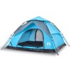 5 személyes kék kupola alakú felugró kempingsátor