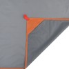Szürke és narancssárga pikniktakaró cövekekkel 205 x 155 cm