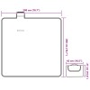 Összecsukható kék hullámos bársony pikniktakaró 200 x 200 cm
