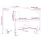 Betonszürke nyomtatóállvány kerekekkel 41 x 32 x 34,5 cm Betonszürke nyomtatóállvány kerekekkel 41 x 32 x 34,5 cm