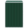 Zöld acél kerekes szemetes tároló 1 szemeteskukához 72 x 81 x 115 cm