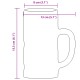 6 db üveg söröskorsó fogantyúval 500 ml 6 db üveg söröskorsó fogantyúval 500 ml