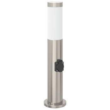 120 cm rozsdamentes acél oszloplámpa konnektorral ip44
