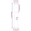 120 cm rozsdamentes acél oszloplámpa konnektorral ip44