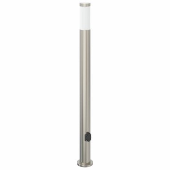 110 cm rozsdamentes acél oszloplámpa konnektorral ip44