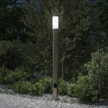 110 cm rozsdamentes acél oszloplámpa konnektorral ip44