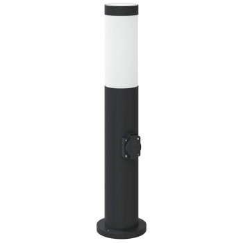 120 cm rozsdamentes acél oszloplámpa konnektorral ip44