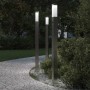 3 db szenzoros oszloplámpa 110 cm rozsdamentes acél ip44