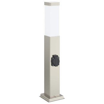 120 cm rozsdamentes acél oszloplámpa konnektorral ip44