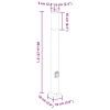 3 db 80 cm rozsdamentes acél oszloplámpa konnektorral ip44
