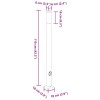 3 db kültéri lámpa konnektorral 110 cm rozsdamentes acél ip44