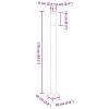 3 db oszloplámpa 110 cm fekete ip44