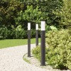 3 db szenzoros oszloplámpa 80 cm fekete ip44