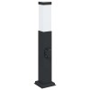 Oszloplámpa konnektorral 50 cm fekete ip44