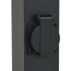 Oszloplámpa konnektorral 50 cm fekete ip44