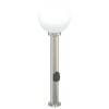 3 db 80 cm rozsdamentes acél oszloplámpa konnektorral ip44