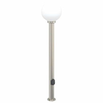 120 cm rozsdamentes acél oszloplámpa konnektorral ip44