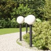 3 db szenzoros oszloplámpa 80 cm fekete ip44