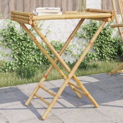 Bambusz összecsukható tálcás asztal 70,5x42,5x80 cm