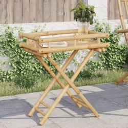 Bambusz összecsukható tálcás asztal 60 x 40 x 68 cm