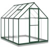 Zöld alumínium melegház alapvázzal 224x169x202 cm