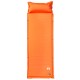 Narancssárga önfelfújó kempingmatrac beépített párnával
