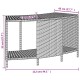 Fekete polyrattan és tömör akácfa jakuzzi-keret