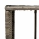 Szürke polyrattan és tömör akácfa jakuzzi-keret