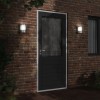 2 db ezüstszínű rozsdamentes acél kültéri érzékelős falilámpa