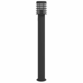 3 db fekete rozsdamentes acél kültéri állólámpa aljzattal 110cm 3 db fekete rozsdamentes acél kültéri állólámpa aljzattal 110cm