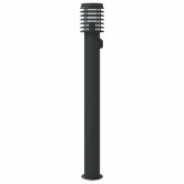 3 db fekete rozsdamentes acél kültéri állólámpa aljzattal 110cm 3 db fekete rozsdamentes acél kültéri állólámpa aljzattal 110cm