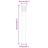 3 db fekete rozsdamentes acél kültéri állólámpa aljzattal 110cm 3 db fekete rozsdamentes acél kültéri állólámpa aljzattal 110cm