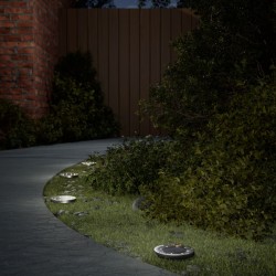 4 db meleg fehér napelemes kültéri talajlámpa tüskével