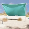 Zöld strandnapernyő homokrögzítőkkel 304x300 cm