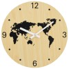 Sárga és fekete szerelt fa falióra ø30 cm
