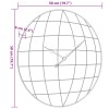 Sárga és fekete szerelt fa falióra ø50 cm