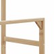 Bambusz ruhaállvány polcokkal és kerekekkel 90x35x155 cm