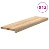 12 db tömör tölgyfa lépcsőfokok kezeletlen 90x25x2 cm